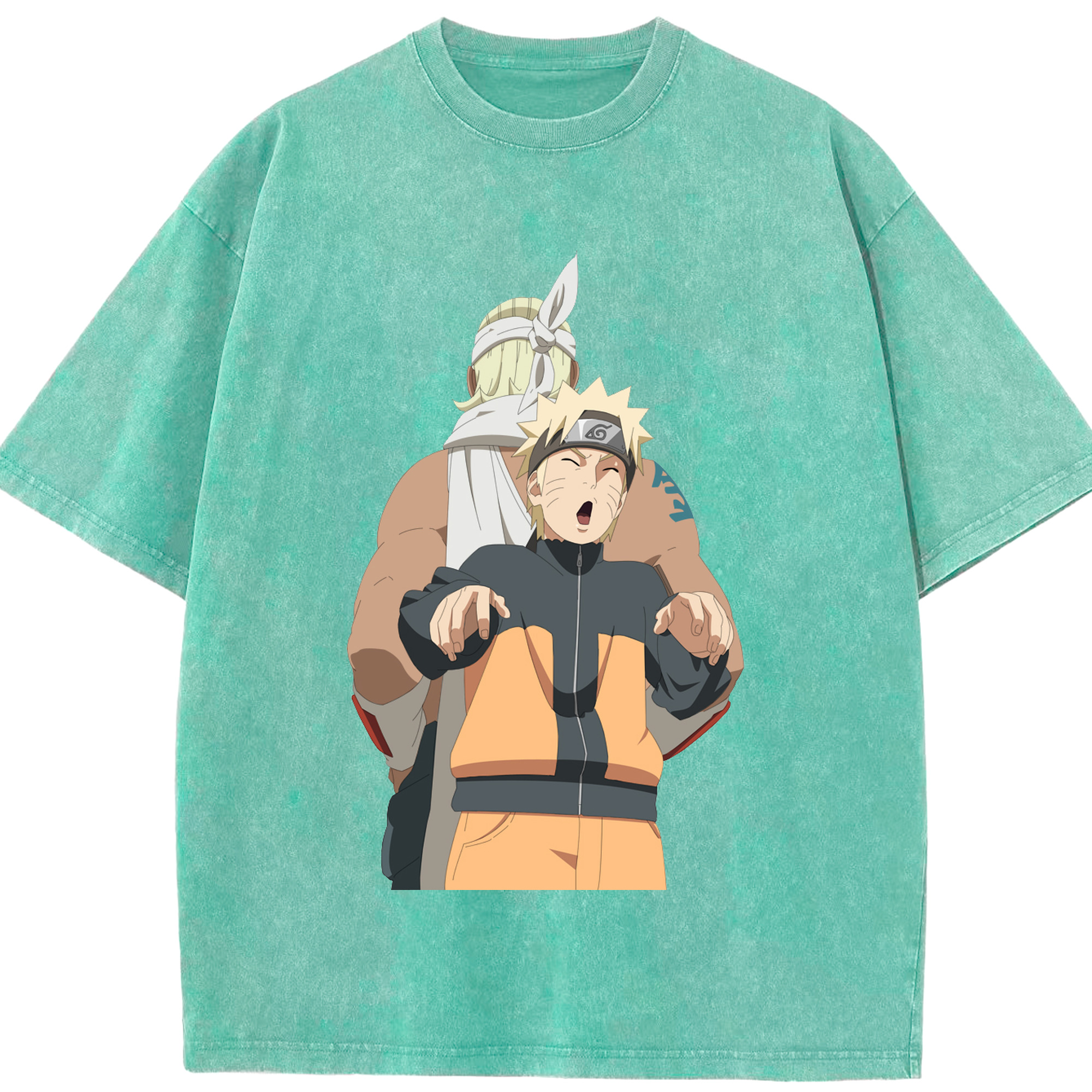 （画像用） NARUTO -ナルト- うずまき ナルト Uzumaki Naruto 綿100% ヴィンテージ風 半袖Tシャツ（フロントプリント）